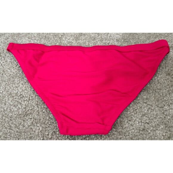 J Crew re-Imagined Curved Waist Bikini Bottom Pink Women Small New W/Tags - Picture 2 of 8